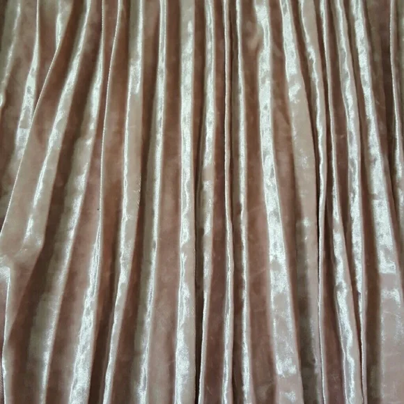 A New Day Pink Crushed Velvet Pleated Midi Skirt — Size M - Picture 4 of 5